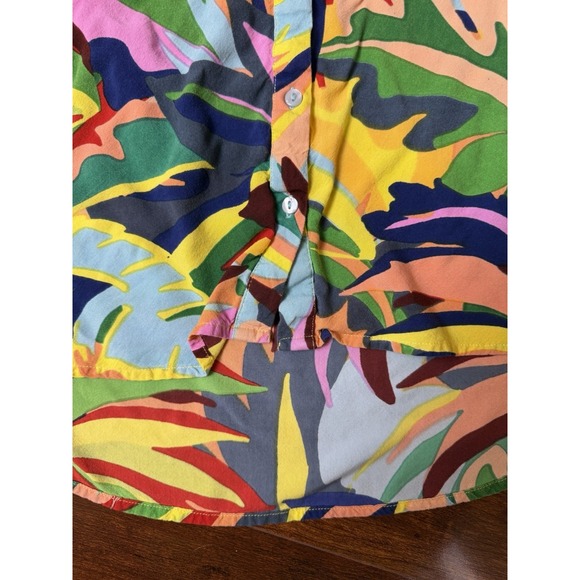 True Destinations Dopamine Resort Wear Shirt Size XL Boho Whimsy Beach Button Up - Picture 4 of 6